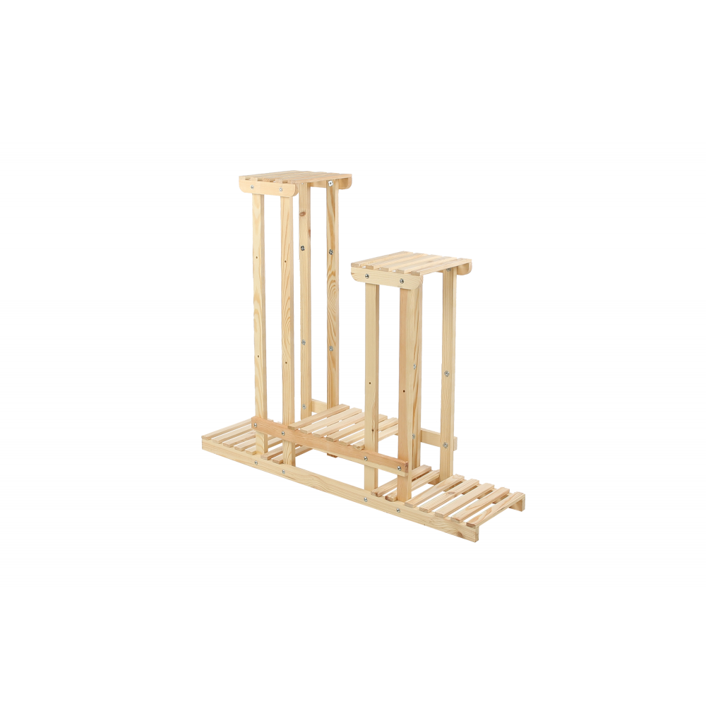 Stojący kwietnik drewniany na kwiaty regał stojak wielopoziomowy SOLIDNY