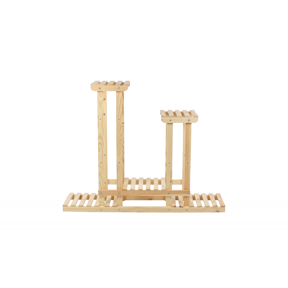 Stojący kwietnik drewniany na kwiaty regał stojak wielopoziomowy SOLIDNY