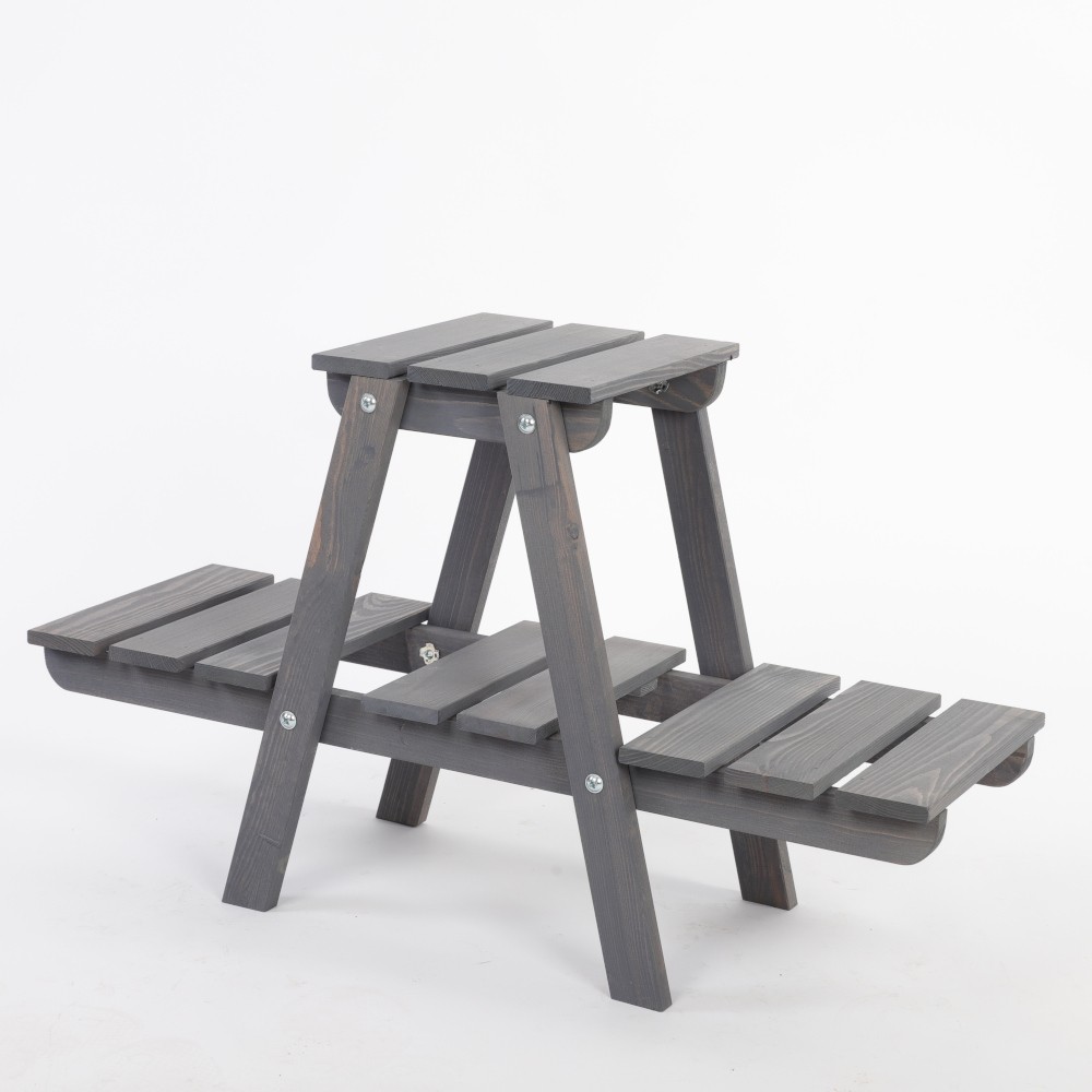 Stojak drewniany na kwiaty kwietnik drewniany na doniczki regał ażurowy