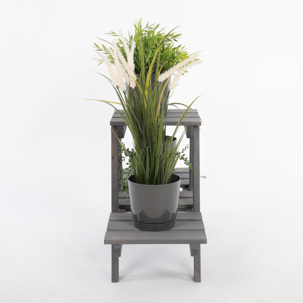 Stojak drewniany na kwiaty kwietnik drewniany na doniczki regał ażurowy