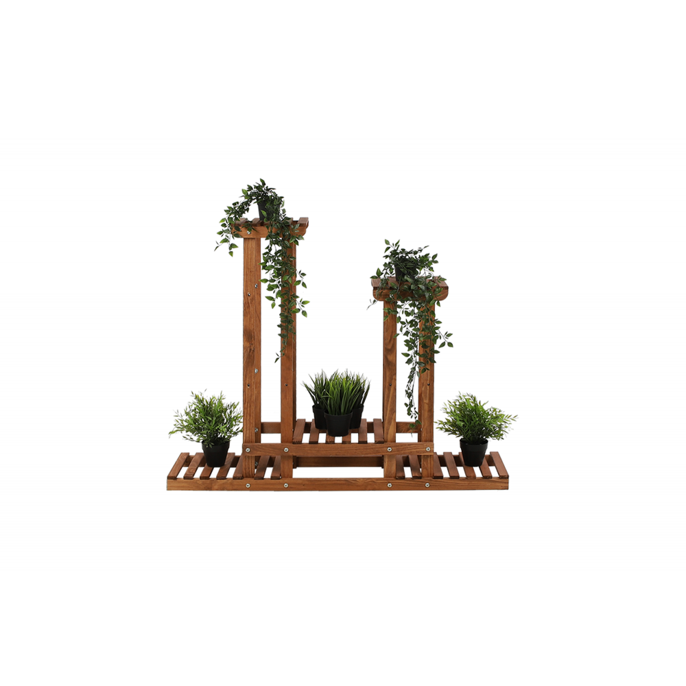 Kwietnik stojący wysoki stojak na kwiaty drewniany regał wielopoziomowy