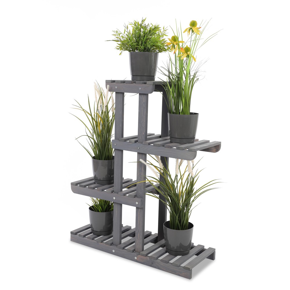 Regał na kwiaty drewniany stojak na doniczki kwietnik na rośliny SOLIDNY