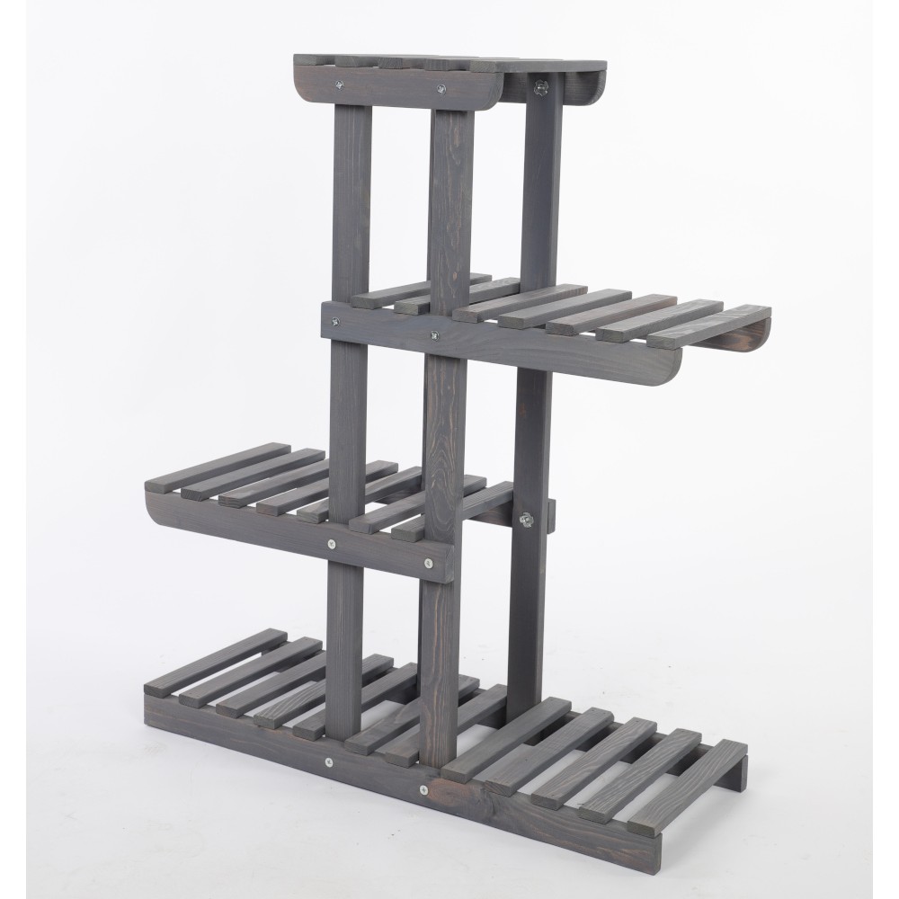 Regał na kwiaty drewniany stojak na doniczki kwietnik na rośliny SOLIDNY