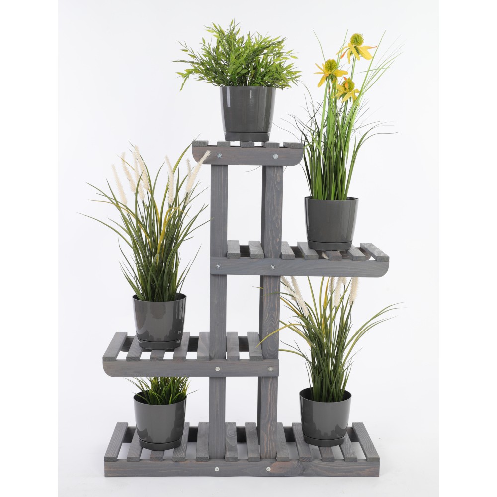 Regał na kwiaty drewniany stojak na doniczki kwietnik na rośliny SOLIDNY