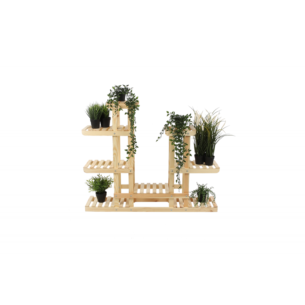 Stojący kwietnik drewniany na ROŚLINY regał stojak kaskadowy WYSOKI POJEMNY