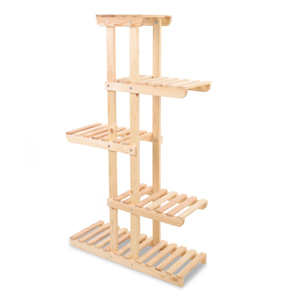 Drewniany stojak na kwiaty kwietnik regał na doniczki DUŻY WYTRZYMAŁY EKO