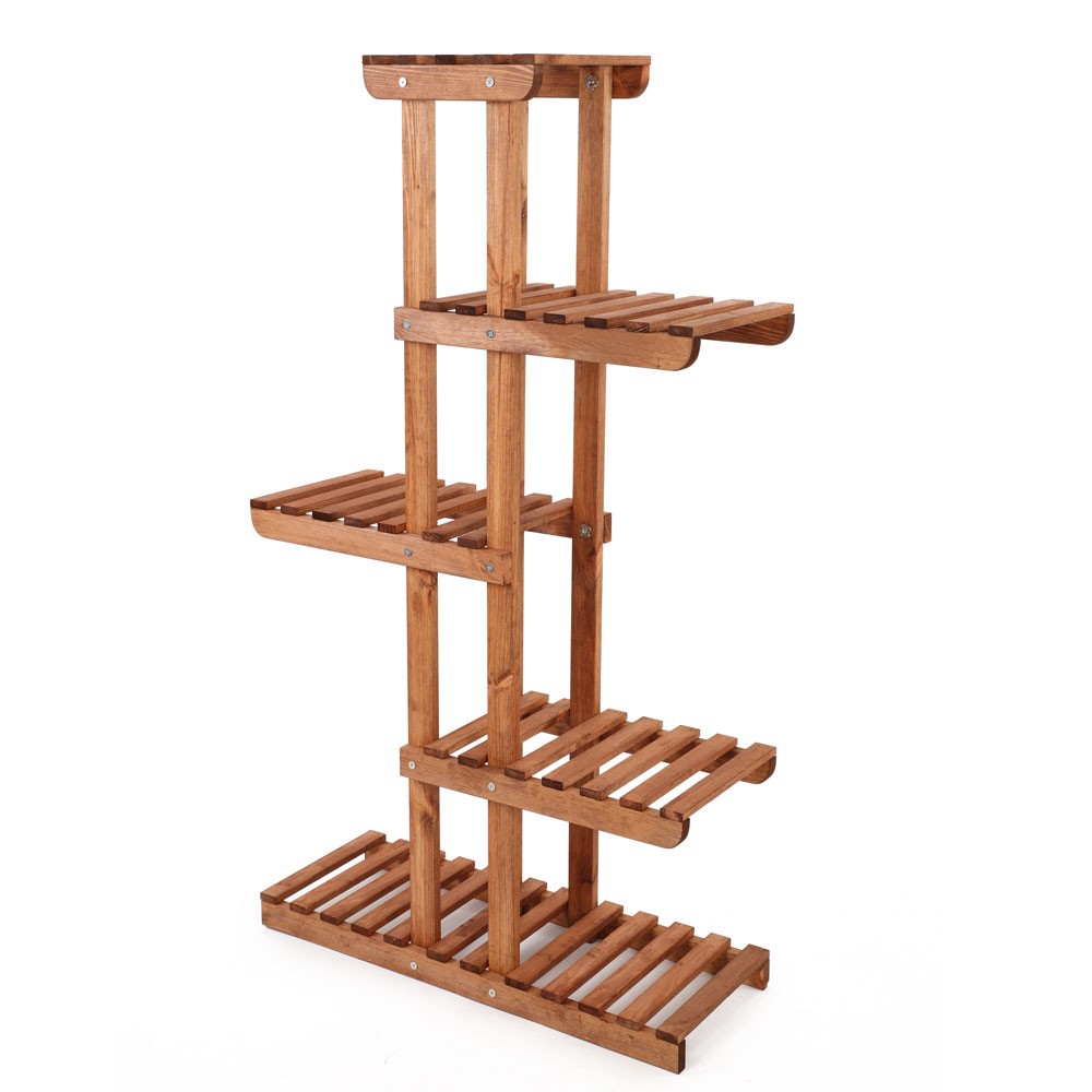 Drewniany stojak na kwiaty kwietnik regał na doniczki sosnowy stojak EKO