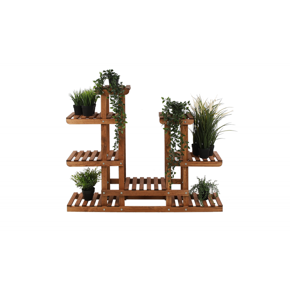 Stojący kwietnik drewniany na KWIATY regał stojak kaskadowy WYSOKI POJEMNY