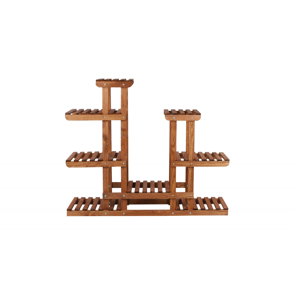 Stojący kwietnik drewniany na KWIATY regał stojak kaskadowy WYSOKI POJEMNY