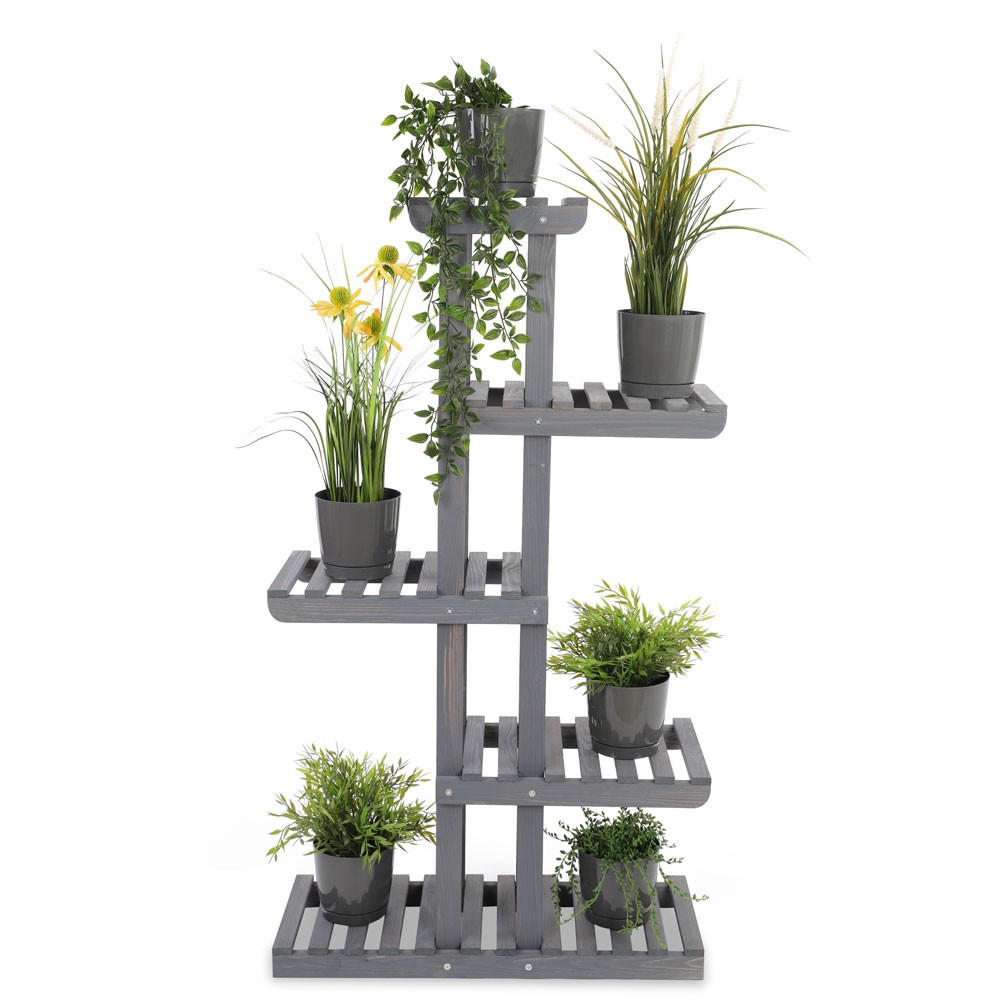 Drewniany stojak na kwiaty kwietnik regał na doniczki sosnowy stojak DUŻY