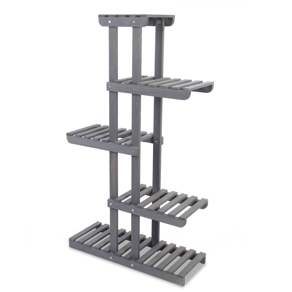 Drewniany stojak na kwiaty kwietnik regał na doniczki sosnowy stojak DUŻY