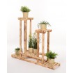 Kwietnik stojący wysoki stojak na kwiaty drewniany regał wielopoziomowy eko