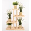 Kwietnik drewniany stojący stojak regał na doniczki OPALANE DREWNO JAKOŚĆ