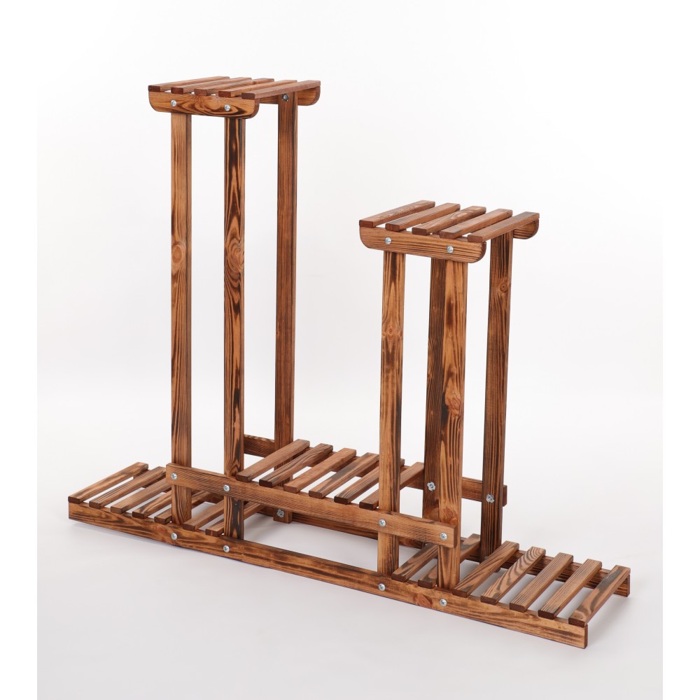 Stojący kwietnik drewniany na kwiaty regał stojak wielopoziomowy SOLIDNY