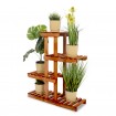 Drewniany kwietnik stojący na 6 doniczek regał  OPALANE DREWNO EKOLOGICZNY