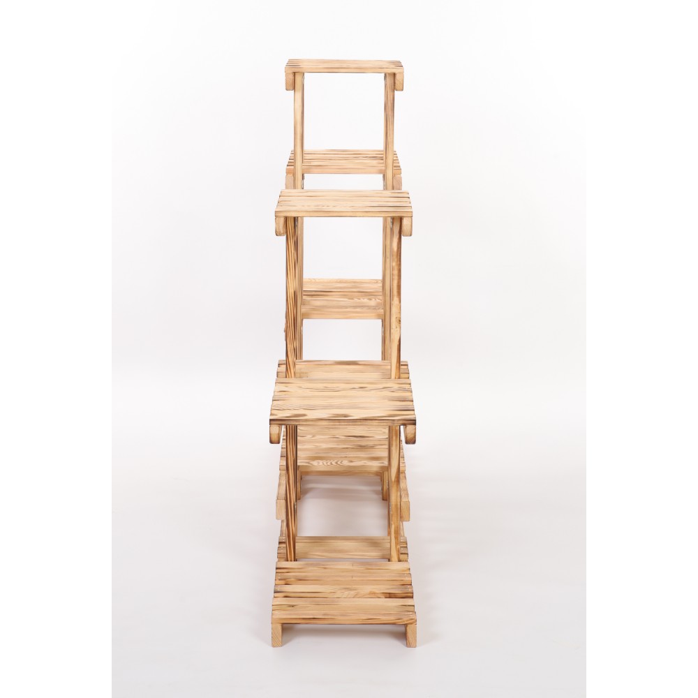 Stojący kwietnik drewniany na KWIATY regał stojak kaskadowy WYSOKI POJEMNY