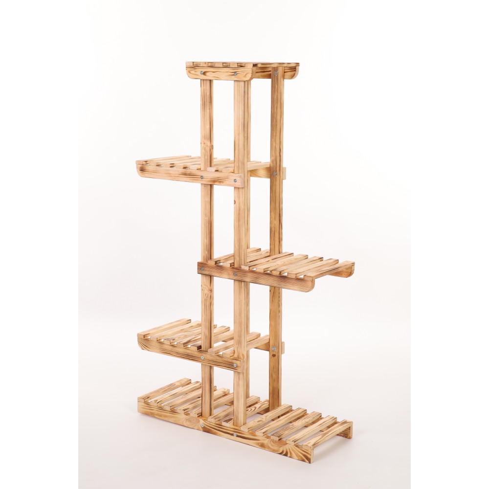 Drewniany stojak na kwiaty kwietnik regał na doniczki sosnowy stojak EKO