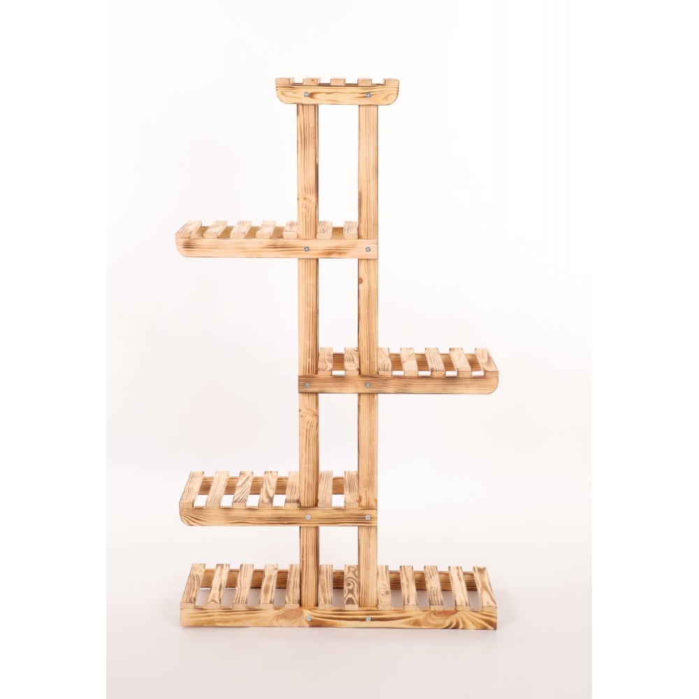 Drewniany stojak na kwiaty kwietnik regał na doniczki sosnowy stojak EKO