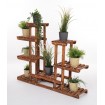 Stojący kwietnik drewniany na ROŚLINY regał stojak kaskadowy WYSOKI POJEMNY
