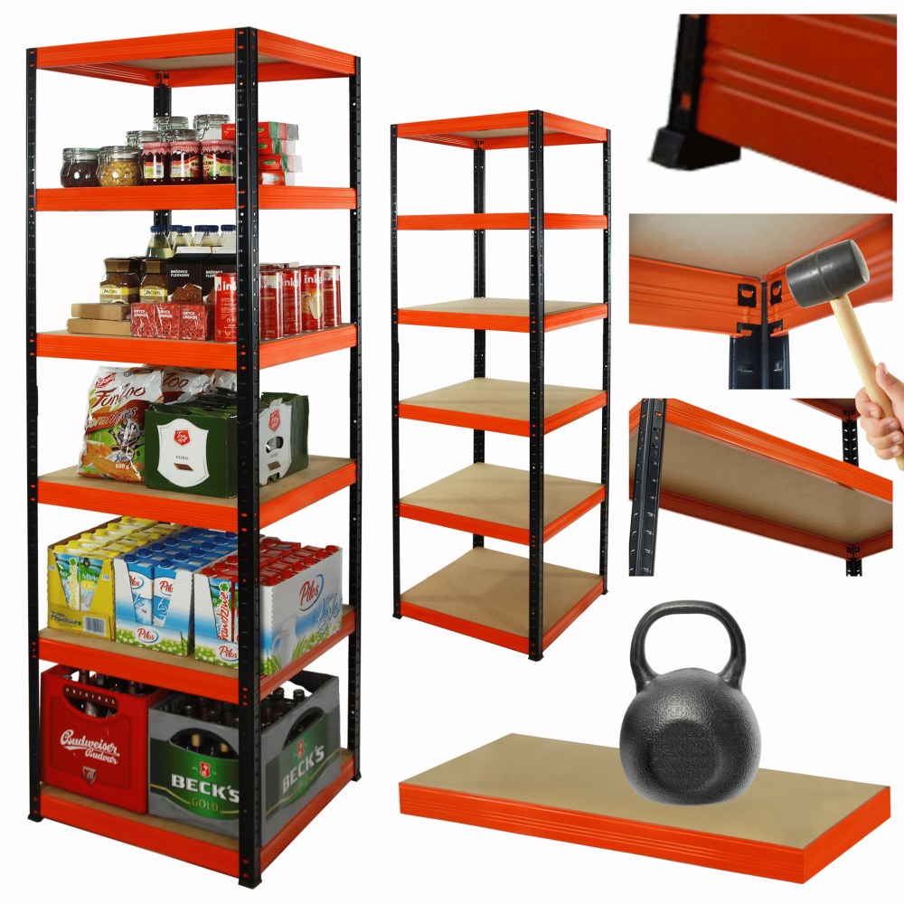 Regał metalowy magazynowy stojak HELIOS 213x60x60cm 6Px175kg 300TYS KOMB