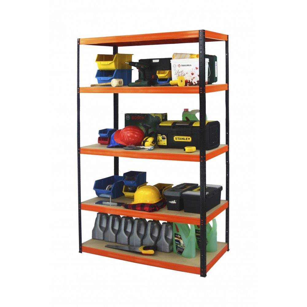 Regał warsztatowy metalowy stojak HELIOS 196x150x60cm 5Px175kg PRODUCENT