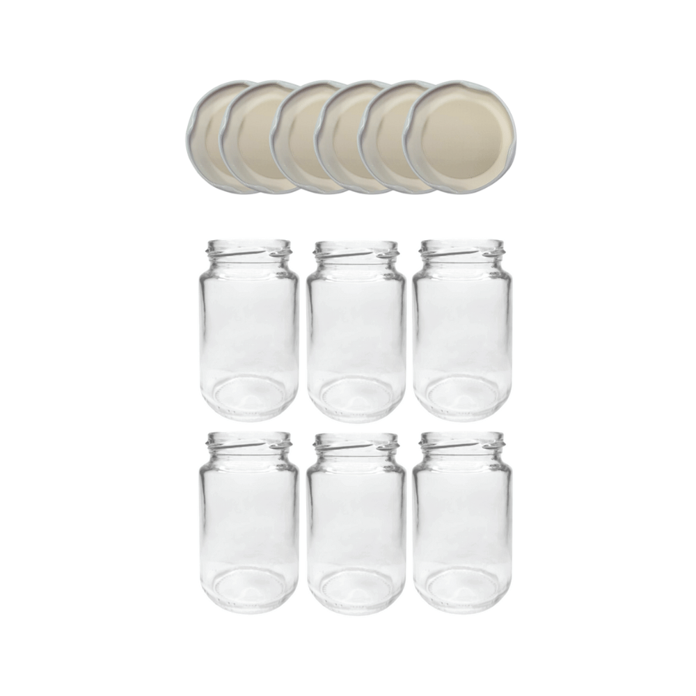 Słoiki 190ml 0,2 dżemy konfitury przyprawy deserki 6kompletów zakrętki 53mm