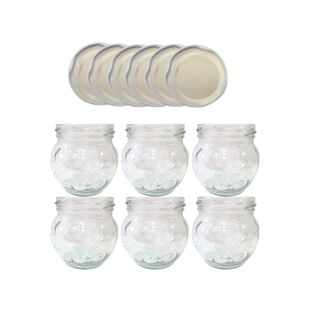 Słoiki 215ml dżemy konfitury przyprawy deserki 6kompletów zakrętki 66mm