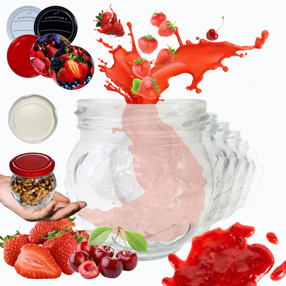 Słoiki 215ml dżemy konfitury przyprawy deserki 30kpl zakrętki 66mm PZH