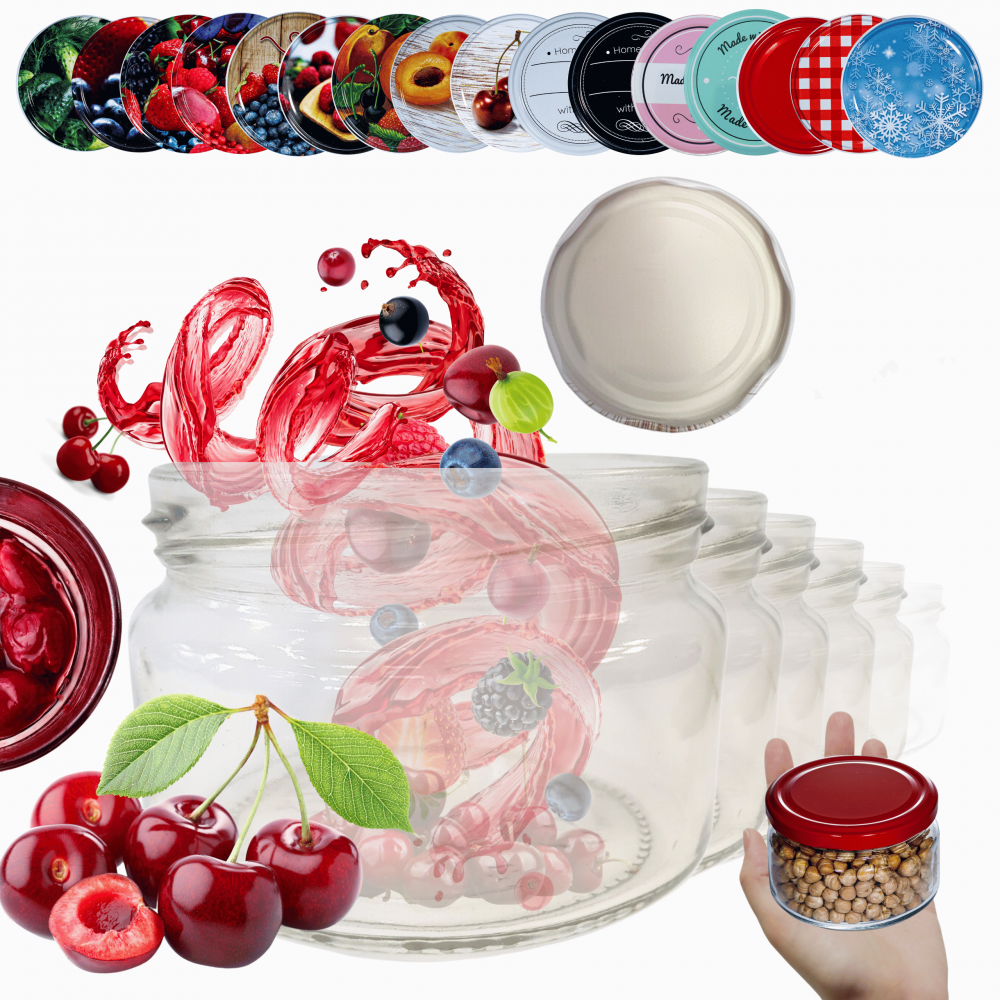 Słoiki 250ml dżemy konfitury przyprawy deserki 60kpl zakrętki 82mm PZH