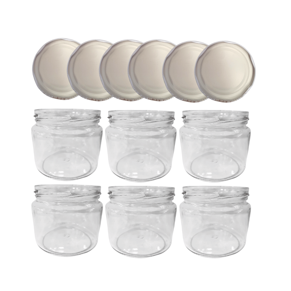 Słoiki 330ml dżemy konfitury przyprawy grzybki 6kompletów zakrętki 82mm