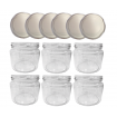 Słoiki 330ml dżemy konfitury przyprawy grzybki 6kompletów zakrętki 82mm