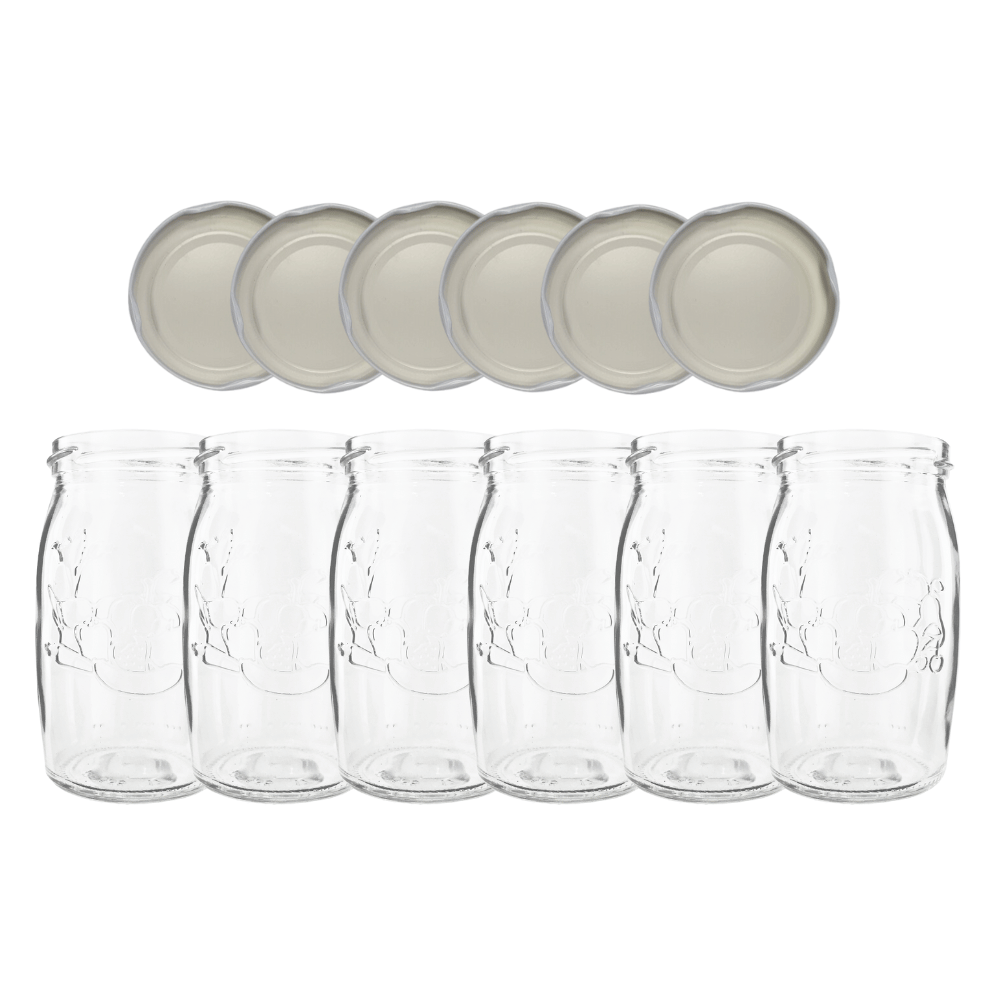 Słoiki 335ml dżemy konfitury kompot sok grzybki 6kompletów zakrętki 66mm