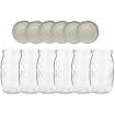Słoiki 335ml dżemy konfitury kompot sok grzybki 6kompletów zakrętki 66mm