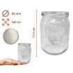 Słoik 540ml dżemy konfitury przeciery pasztet KOMPLET z POKRYWKĄ 82mm