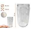 Słoik 720ml dżemy konfitury przeciery salatki KOMPLET z POKRYWKĄ 82mm