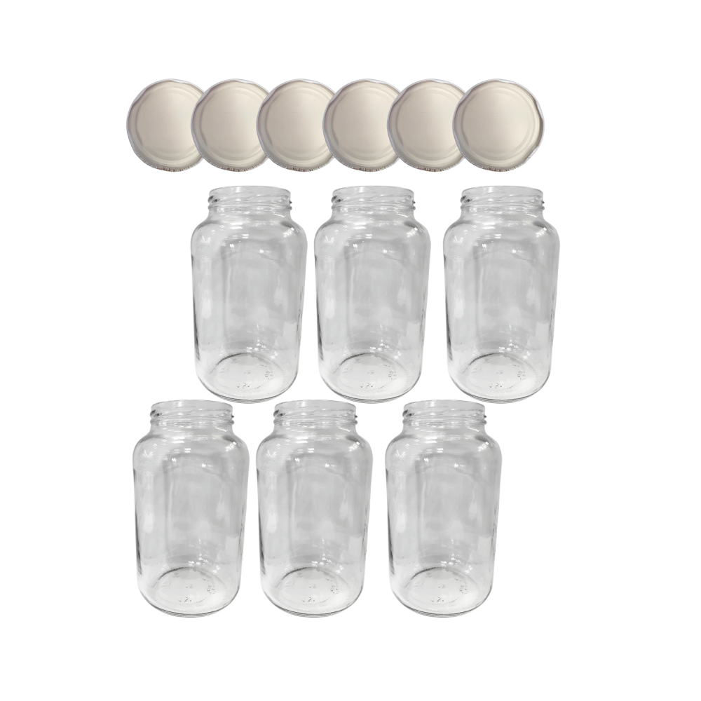 Słoiki 1500ml 1,5l soki ogórki małosolne nalewki 6kompletów zakrętki 82mm