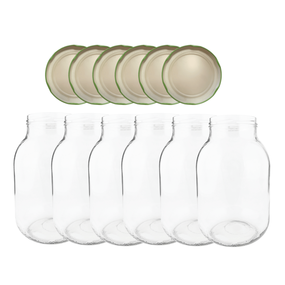 Słoiki 4000ml 4l soki ogórki cukinia grzyby nalewki 6kompletów zakrętki 100mm