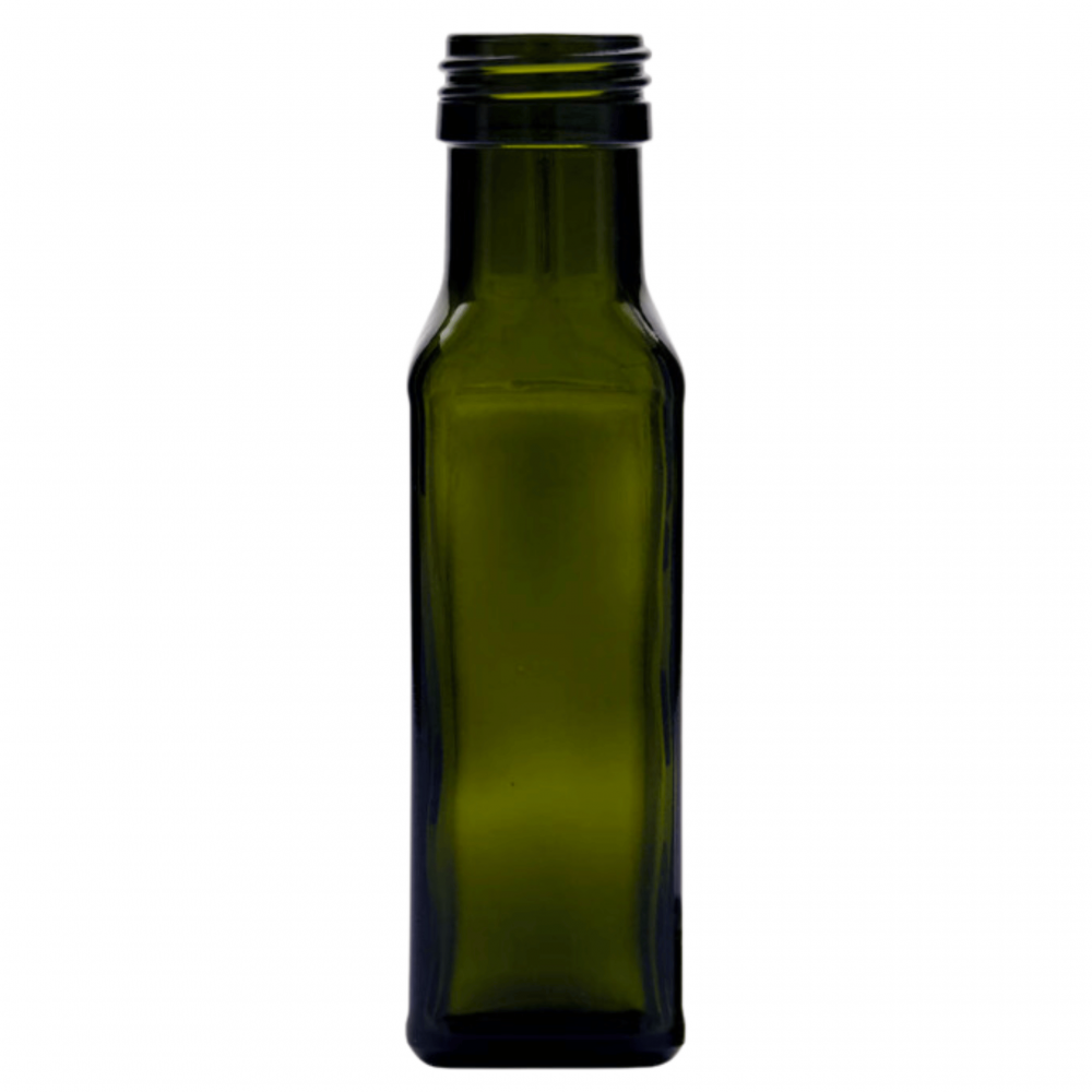Butelka 100 ml maraska kwadratowa zielona na oliwę fi31 1szt BEZ NAKRETKI