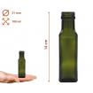 Butelki 100 ml maraski kwadratowe zielone na oliwę fi31 100szt NAKRĘTKI