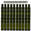 Butelki 100 ml maraski kwadratowe zielone na olej oliwę fi31 60szt NAKRĘTKI