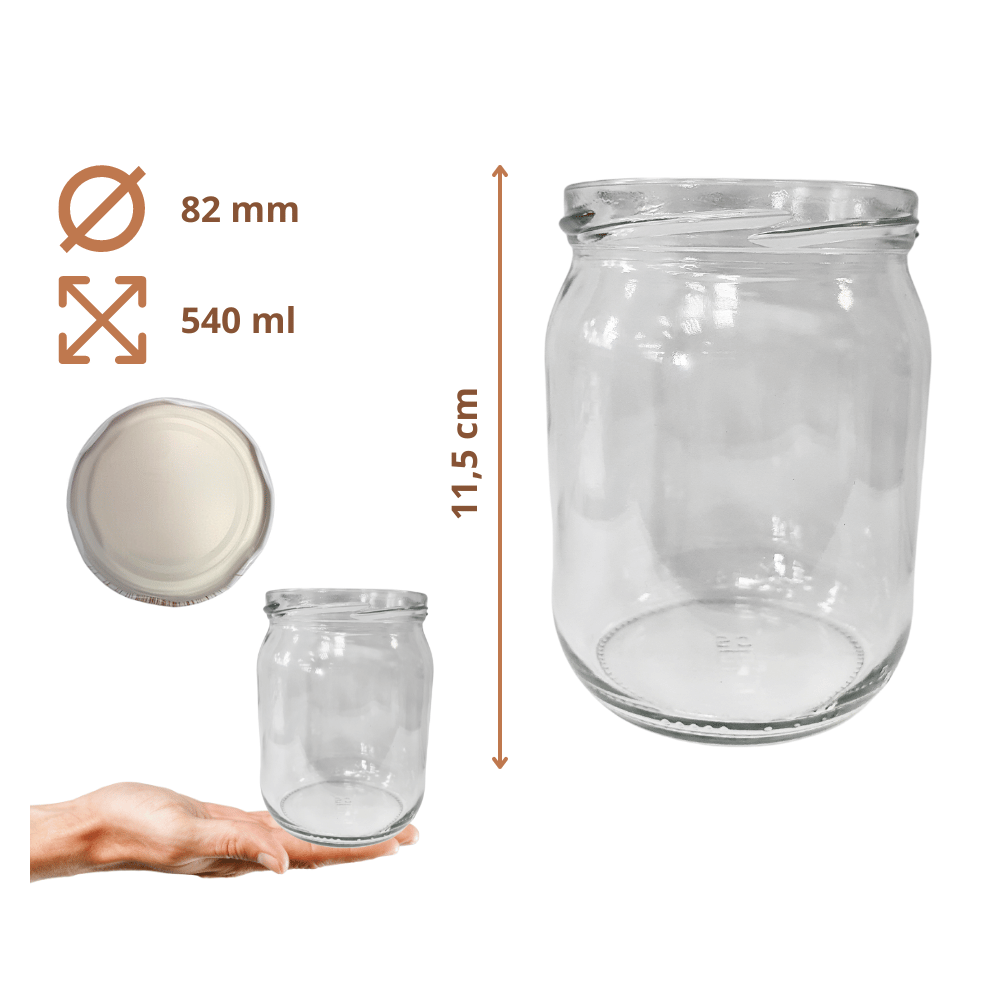 Słoiki 540ml dżemy konfitury przeciery pasztet 60sztuk 82mm PZH