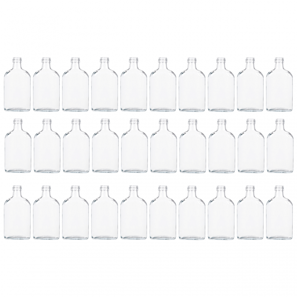 Butelki 200ml piersiówki do kieszeni na sok nalewki fi28 30szt BEZ NAKRETEK