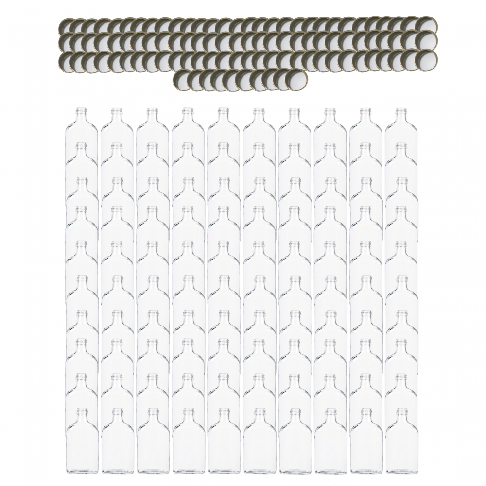 Butelki 200 ml piersiówki kieszonkowe na sok nalewki fi28 100szt NAKRĘTKI