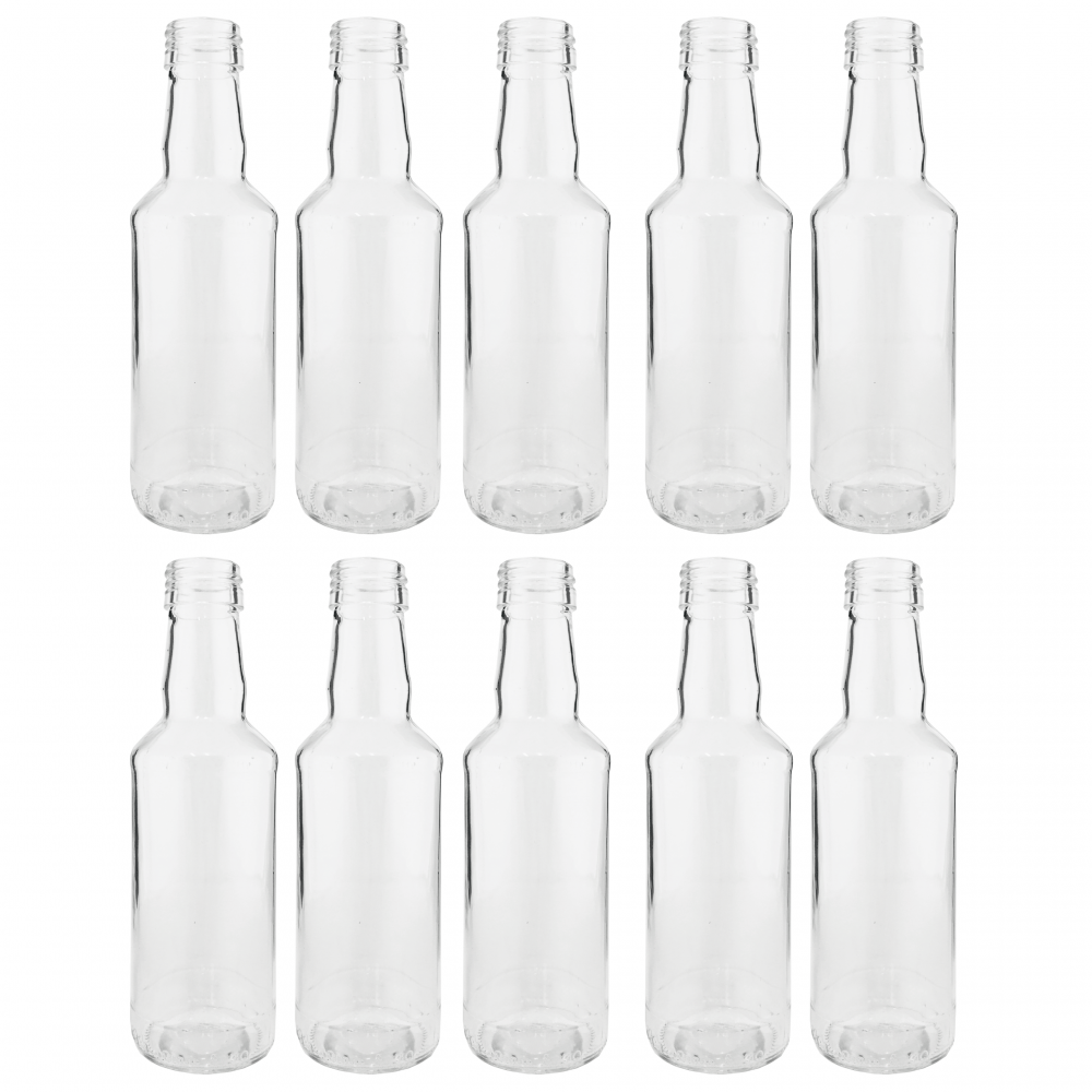 Butelki 200 ml na sok nalewkę syrop tradycyjne fi28 10szt BEZ NAKRETEK