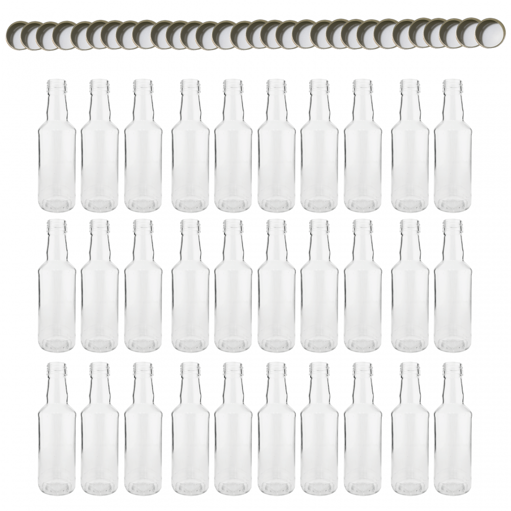 Butelki 200 ml na sok nalewkę syrop tradycyjne fi28 30szt NAKRĘTKI