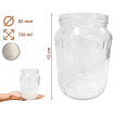 Słoik 720ml 0,7l soki ogórki kiszone kompot fasolka szparagowa 1sztuka 82mm