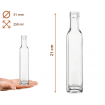 Butelki 250ml maraski kwadratowe soki na olej oliwę fi31 30szt BEZ NAKRETEK