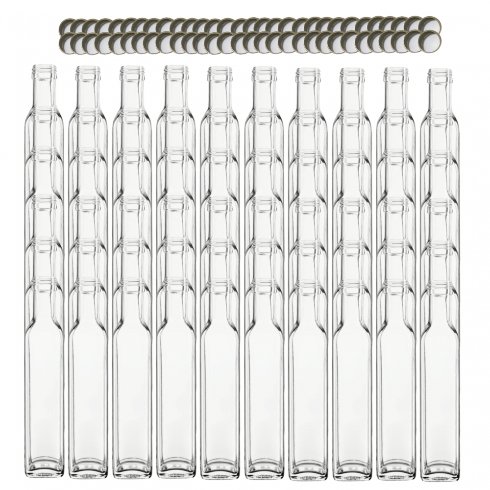 Butelki 250 ml maraski kwadratowe soki na olej oliwę fi31 60szt NAKRĘTKI