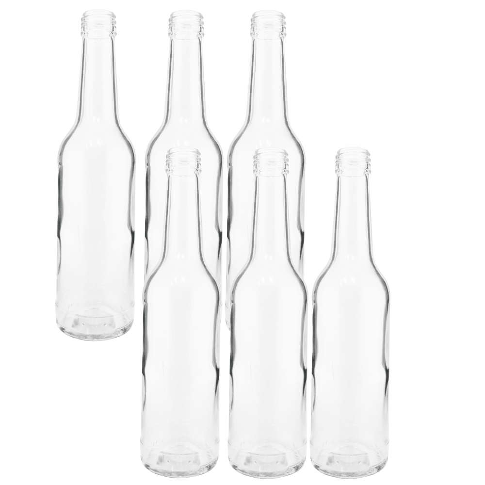 Butelki 330 ml na sok nalewkę syrop tradycyjne fi28 6szt BEZ NAKRETEK