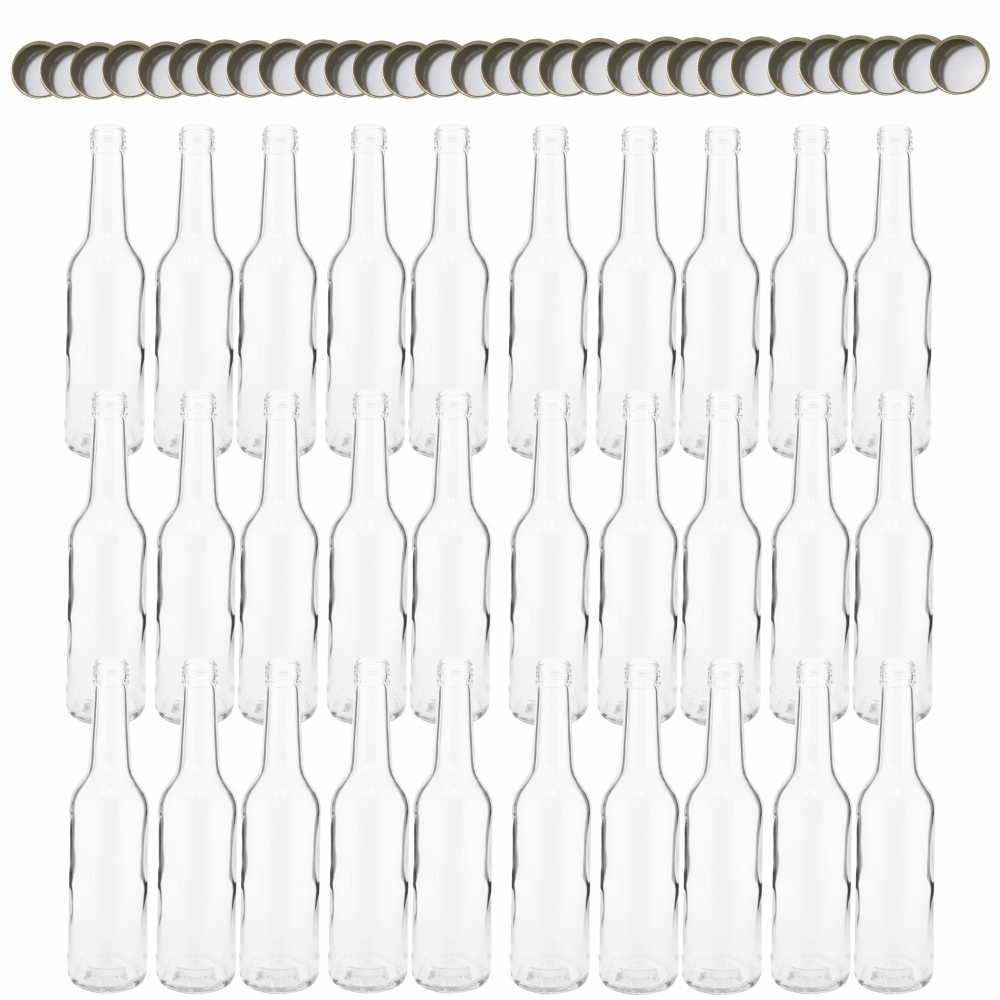 Butelki 330 ml na sok nalewkę syrop tradycyjne fi28 30szt NAKRĘTKI